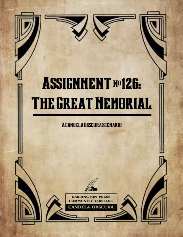 Assignment 126: The Great Memorial cover
